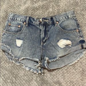 Distressed shorts